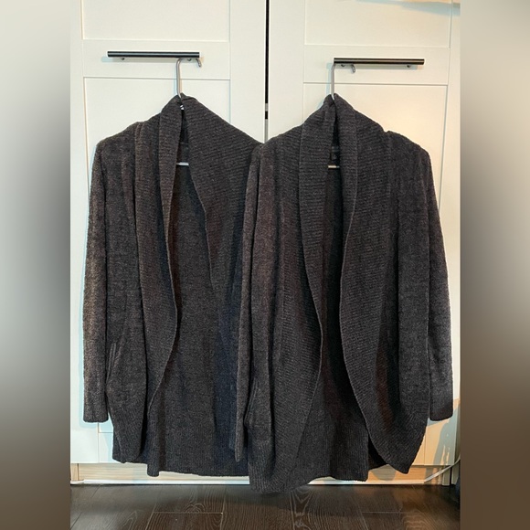 Barefoot Dreams Black Cozychic Lite Terry Style Cardigan Size M - Picture 4 of 5